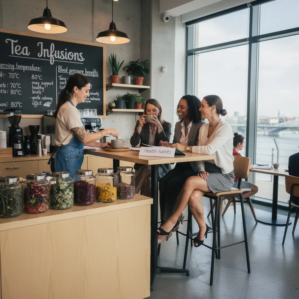 Különböző teáscsészék és kiegészítők, amelyek segítik a teázási élményt.