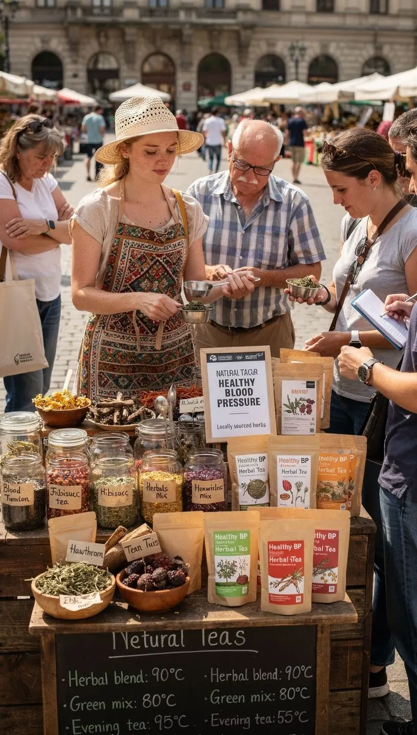 Gyógytea különböző fajtái, amelyek segítenek a vérnyomás szabályozásában.